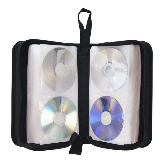 Pochette 128 CD / DVD / Blu-ray WAYTEX avec Fermeture zippée