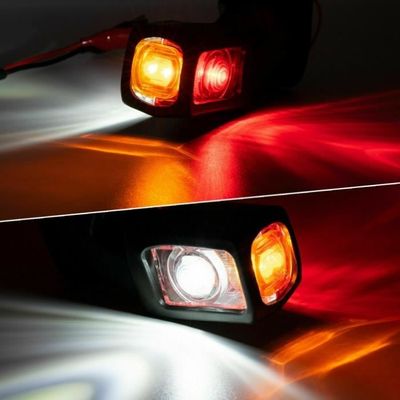 2X 12V 12 LED FEUX DE GABARIT LATERAUX BLANC CAMION REMORQUE BUS VAN SHASSIS 
