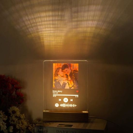 Plaque Spotify Personnalisé Veilleuse, Scannable Album Photo Lumière  Personnalisable, Acrylique Plaque Musique Pour La Décora[H1635] - Cdiscount  Beaux-Arts et Loisirs créatifs