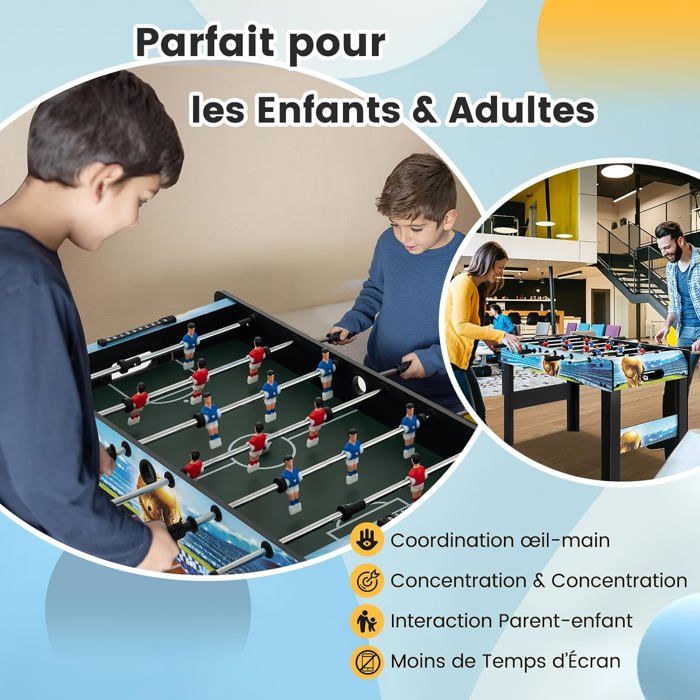 Baby-Foot Pliable GOPLUS - Table de Baby-Foot d'Intérieur 69x36,5x71 CM Baby-Foot Pliable GOPLUS - Table de Baby-Foot d'Intérieur 69x36,5x71 CM