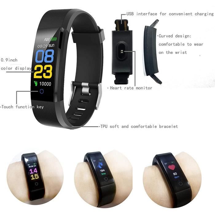 Montre Podometre Marche Bracelet Non Connectée Simple 1.47 Pouces Etanche  Ip68 Pour Femme Homme Enfant Trackers D'Activité Sp[c125] - Cdiscount  Téléphonie