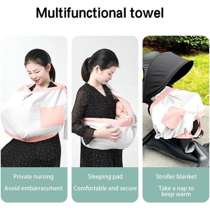 Sling Bébé Porte-bébé Ergonomique AOOWU - Écharpe De Portage Nouveau-né Jusqu'à 25kg écharpe Réglable