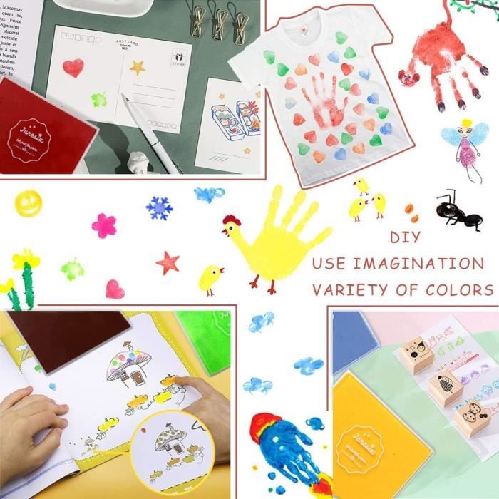 Tampons Encreurs Alphabet Crayonné - 54 Pièces - Loisirs Créatifs & Scrapbooking