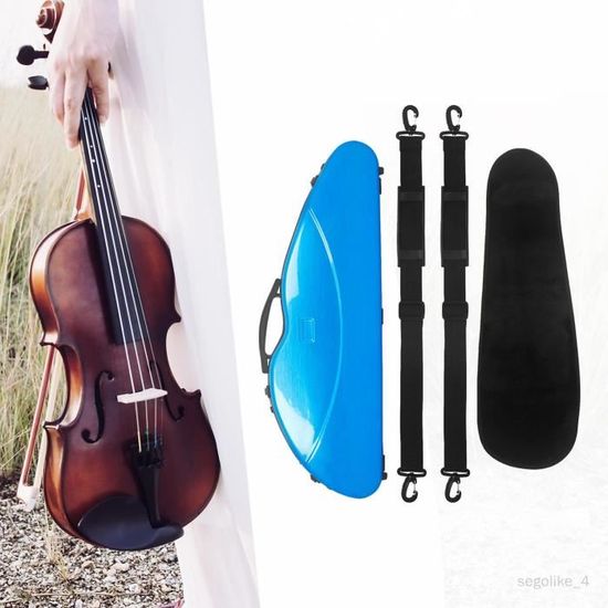 Étui pour violon 4/4 pleine grandeur, mallette de transport professionnelle  robuste, boîte pour violon Bleu