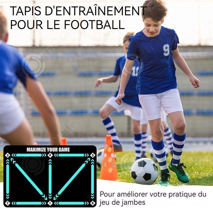 Tapis De Jeu Football Lancement Cible – Set De Ballon Avec Système D'Anneaux, Coordination Et Liens Familiaux, Dès 3-8 Ans