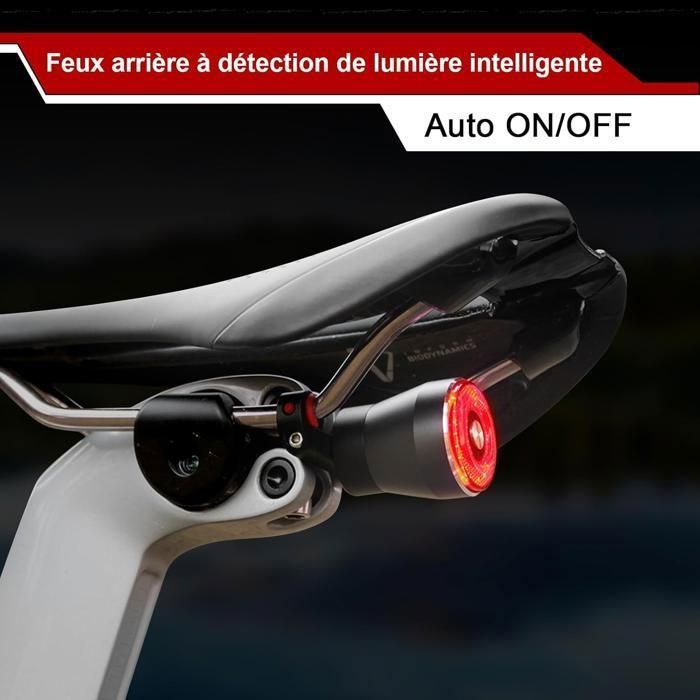 Feu Arrière Vélo DONPEREGRINO M2 - Jusqu'à 90H D'Autonomie, 5 Modes, Ultra Compact, IPX5 Étanche, USB-C, Fixation Rapide Selle & Tige