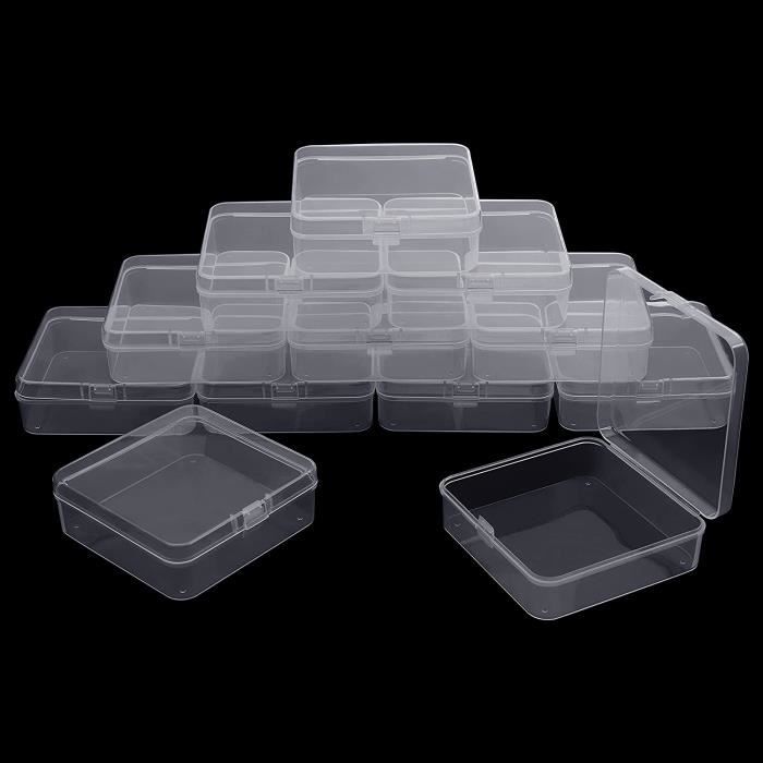 Lot De 3 Boîtes En Acrylique Avec Couvercle - 8,5 X 8,5 X 8,5 Cm - Petite Boîte  Acrylique Carrée Transparente - Boîte De Rang[P3286] - Cdiscount Maison
