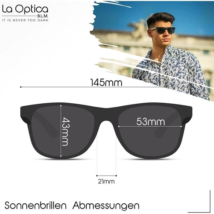 Lunettes de soleil UV400 CAT3 Homme Femme Vintage Set de 2 Montur Noir Mat Verres Gris Bleu Miroir 397 Achat Vente lunettes de soleil Cdiscount