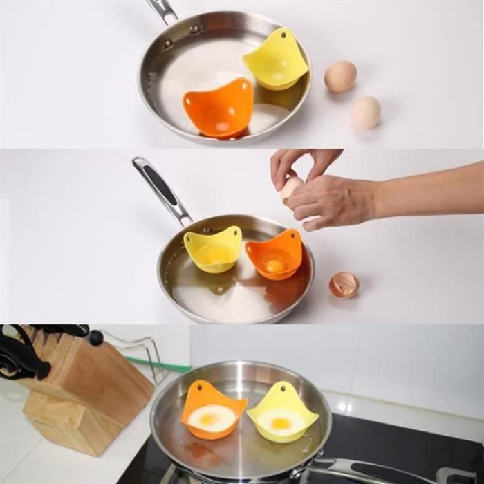 Pocheuse à œufs en acier inoxydable, fabricant d'œufs pochés parfaits,  anneaux de cuiseur à œufs