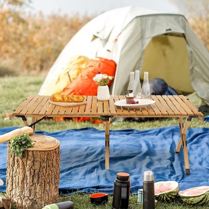 TABLE PLIABLE DE camping table de jardin pique-nique portable gris