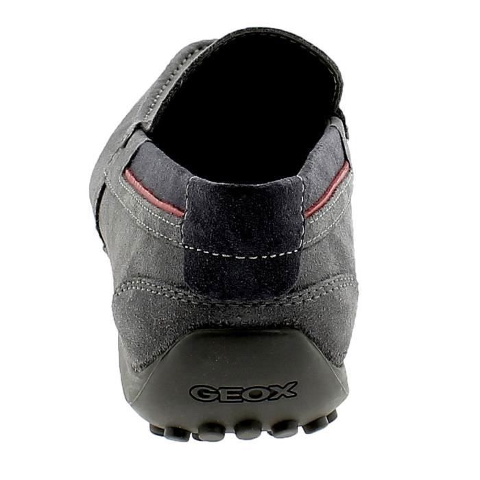 Flaneurs pour homme Geox U Snake Moc B gris en suede Semelle en caoutchouc resistant a l usure Grigio Cdiscount Chaussures