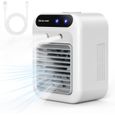 Climatiseur Mobile - Silencieux - 500 ml - 2 Vitesses - Rechargeable USB - Multicolore