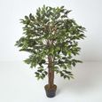 Figuier pleureur Ficus Benjamina Vert en pot 122 cm-0