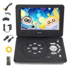 YULINLAND 9,8 Pouces Lecteur DVD Portable, Écran HD 9", 270° écran Rotatif Intelligent Power-Off Mémoire Fonction, Compatible Disques/SD/USB