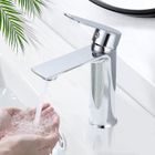 HOMELODY Robinet Salle de Bain Chrome Mitigeur de Lavabo Mono-trou Robinetterie Lavabo en Acier Inox Design Elégant