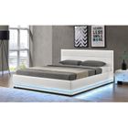 Lit coffre LED - HABITAT ET JARDIN - Anastasia - Blanc - 140 x 190 cm - Design moderne et pratique