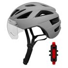 Casque de vélo universel WOZWE avec pare-brise amovible, gris