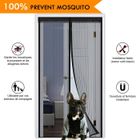 YOUKUKE Rideau Moustiquaire de Porte, 90x210CM Moustiquaire Magnétique pour la Porte avec Aimants et Velcro, Fermeture Automatique Maille Ul