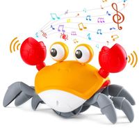 Bébé Jouet de Crabe Rampant Ont de la Musique et des Lumières LED, l’Interaction des Tout-Petits pour Eviter Les Obstacles