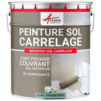 Peinture résine carrelage sol - ARCAPOXY SOL CARRELAGE  RAL 6034 Turquoise Pastel - Kit 1 Kg jusqu'a 5m² pour 2 couches