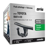 Attelage - Toyota RAV 4 III - 11/05-12/12 - col de cygne - Oris - Faisceau universel 7 broches