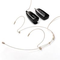 Microphone Sans Fil avec Crochets d’Oreille Rechargeable Détachable pour Ordinateur, Amplificateur, Mélangeur, Haut Parleur