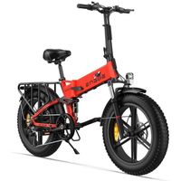 velo electrique pliant ENGWE ENGINE X Autonomie 120km 20 pouces VTC fat bike tout terrain draisienne électrique 48V13Ah rouge