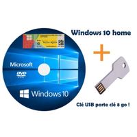 Windows 10 home DVD + usb 8g