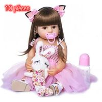 Poupée bébé Reborn en Silicone de 55 cm, jouets de princesse réalistes, cadeaux d'anniversaire pour enfants -Poupée Poupon-A1