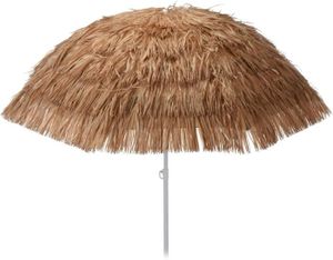 PARASOL Parasol de plage hawaïen marron - Diamètre : 155 cm - Pliable avec sac de transport - Parasol de jardin, marron, 155 cm