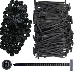 Lot de 100 attaches autobloquantes polyvalentes en nylon avec