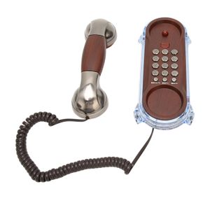 Téléphone Mural Analogique Rouge à Cadran - HQTelecom, Pour Application D'urgence