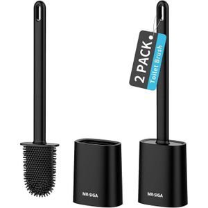 Brosse Wc Silicone, Brosse Toilettes Wc À Long Manche, Balayette Wc Murale Pour Salle De Bain Et