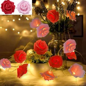 GUIRLANDE LUMINEUSE INT 6m 40leds - Batterie-Rose Rose Rouge-Guirlande Lum