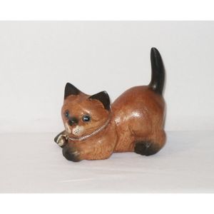 Statue Chat En Bois Cdiscount