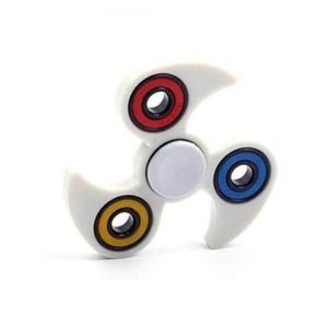 HAND SPINNER - ANTI-STRESS Hand spinner LED - Joug gyrotique à doigts - Blanc