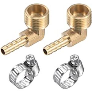 Zerone Brass Barbed Straight 2-Way Pipe Connector Tube Joiner Fitting 6/8/10/12/14/16/20mm 6mm