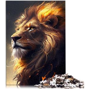 PUZZLE Jigsaw Puzzle 500 Pieces Lion Anime Animal Wooden 