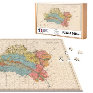 PUZZLE Puzzle Classique 500 pièces 45 Loiret Orléans Département Carte Géologique Ancienne France Région
