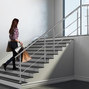 RAMPE - MAIN COURANTE HENGMEI 150cm Rampe d'escalier acier inoxydable Ga