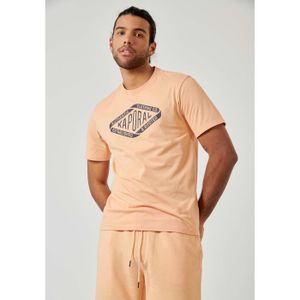 T-SHIRT KAPORAL - T-shirt orange Homme 100% coton RAZ  