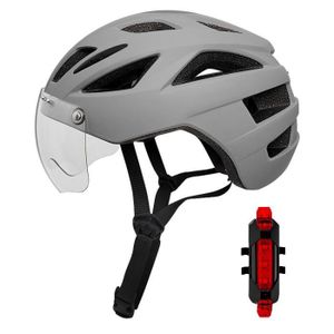 RaMokey Casque Velo Homme Femme, Casques de Vélo avec lumière LED, Lunettes  Magnétiques, Visière Solaire, Casque VTT et de Route pour Adulte, Taille  Réglable57-62 cm : : Sports et Loisirs