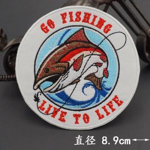 INSIGNE AD 109 Iron on -GO FISHING – patchs brodés sur le 