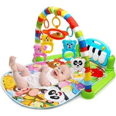 Tapis Musical Bébé Innedu – Piano De Danse 20 Touches, 8 Sons D'Instruments, 10 Comptines – Jouet Éducatif Dès 1 An – 120 X 48 Cm