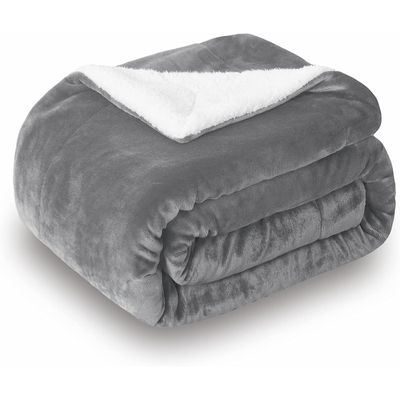 Couverture De Noël En Flanelle - Motifs Rennes Et Flocons, 152x127cm, Double Couche Laine D'agneau, Pour Canapé, Décoration, Cadeau