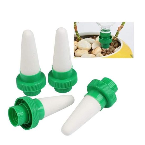 Arroseur Automatique Goutte à Goutte Céramique - 4 Pièces, Pour Bouteilles D'eau - Plantes Intérieur/extérieur