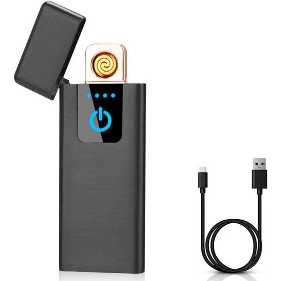 Briquet Électrique, Briquet Plasma Rechargeable Usb Coupe-Vent Sans