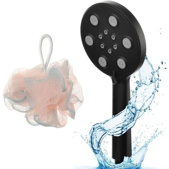Douchette Pommeau de Douche Economie Deau, avec 6 Modes de Jet, Haute Pression Anti Calcaire Jet