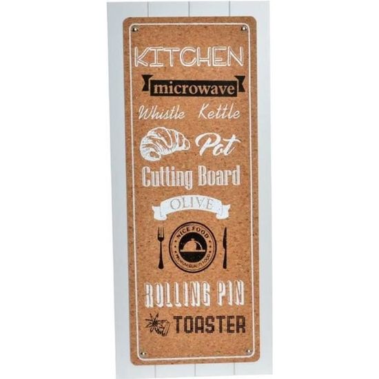 Decoration Murale Tableau Cadre Bois Cuisine Kitchen Nourriture Ferme Pub Vintage 52 X 22 Cm Cdiscount Maison