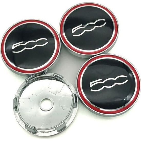 Cache-Moyeux De Jante - Lot De 4 Pièces - Diamètre 60 Mm - ABS Noir - Universel Pour La Plupart Des Voitures - 5